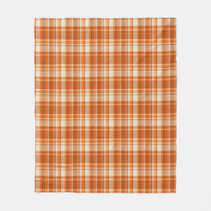 Couverture Polaire Plaid orange