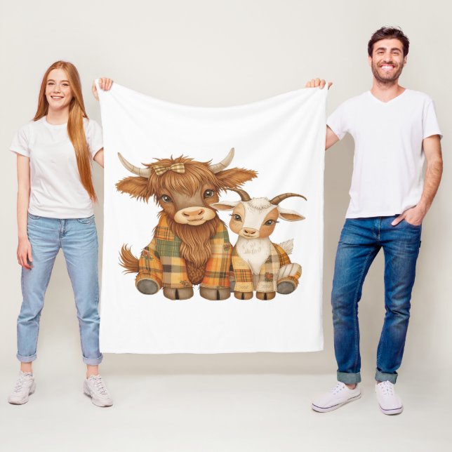 Couverture Polaire Plaid & Precious Pals (En situation)