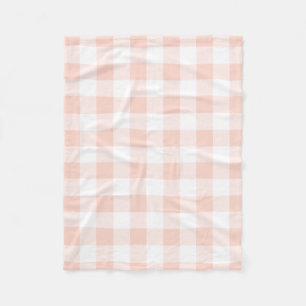 Couverture Polaire Plaid rose et blanc