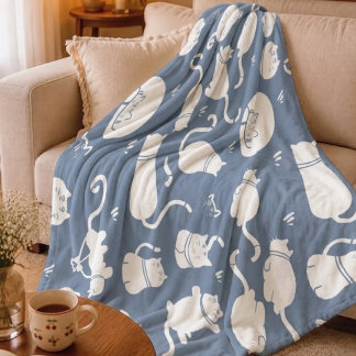 Couverture Polaire plaidoyer de chat en peluche confortable