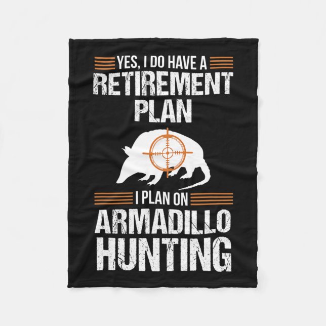 Couverture Polaire Plan de retraite amusant Armadillo Possum Chasse H (Devant)