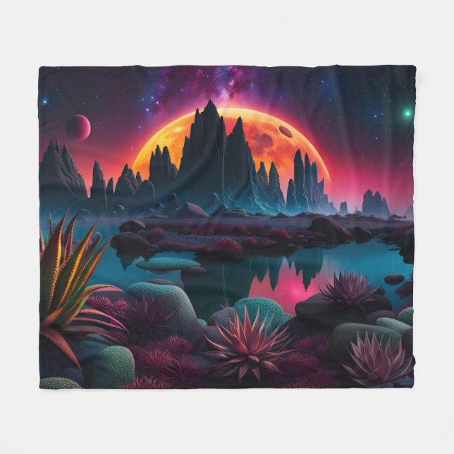 Couverture Polaire Planète Alien Mise en route de la lune (Devant (Horizontal))