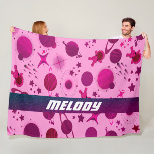 Couverture Polaire planète externe galaxie lune et étoiles motif