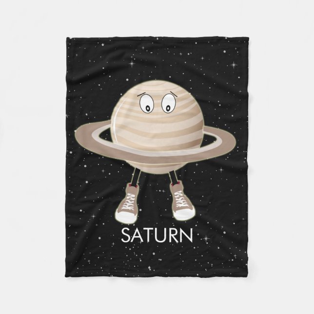 Couverture Polaire Planète Saturne & étoiles (Devant)