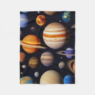 Couverture Polaire Planètes Motif Petites