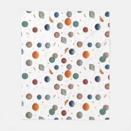 Couverture Polaire Planètes peintes bébé