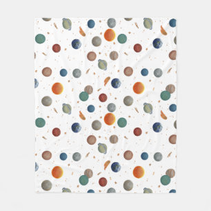 Couverture Polaire Planètes peintes bébé