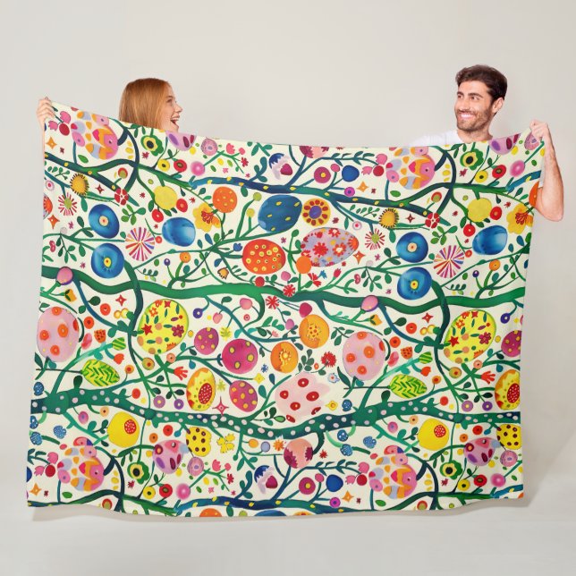 Couverture Polaire Plante d'oeufs de Pâques floraux (En situation)