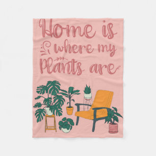 Couverture Polaire Plante Lover Home Est L'Endroit Où Mes Plantes Son