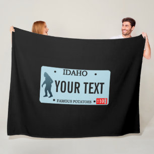 Couverture Polaire Plaque de licence Idaho Sasquatch