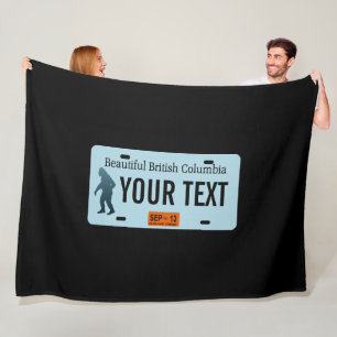 Couverture Polaire Plaque de licence Sasquatch de la Colombie-Britann