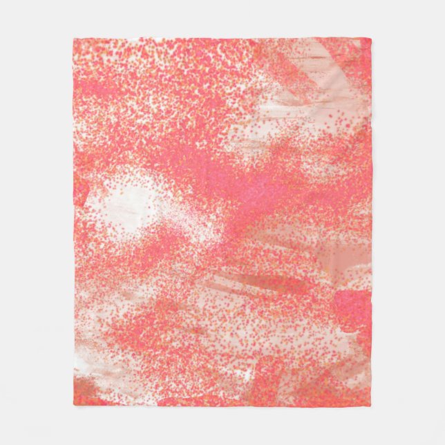 Couverture Polaire Plat de corail et de beige (Devant)