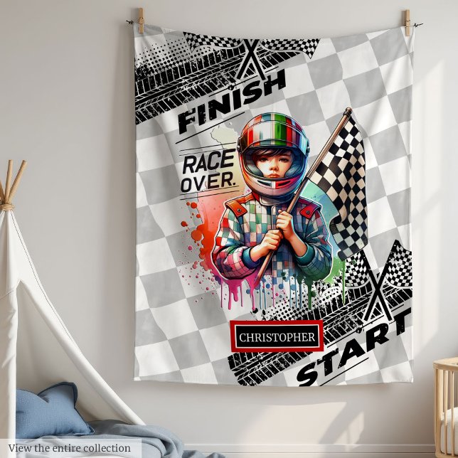 Couverture Polaire Playful Racing Blanket Formule 1 Sport Car Boy (Playful Racing Blanket Formula 1 Sport Car Boy)