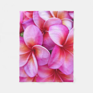 Couverture Polaire Plumeria hawaïen