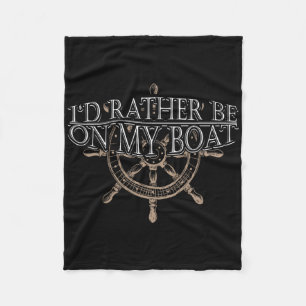 Couverture Polaire Plutôt Être Sur Mon Bateau - Volant Bateau Bateau 