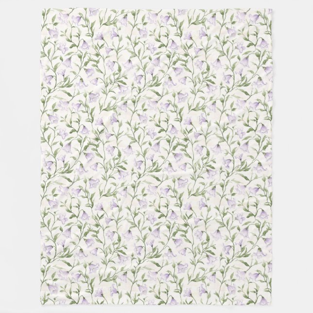 Couverture Polaire Plutôt Violet Floral (Devant)