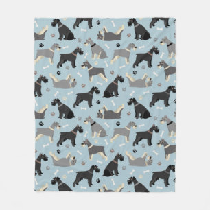 Couverture Polaire Poches et os Schnauzer
