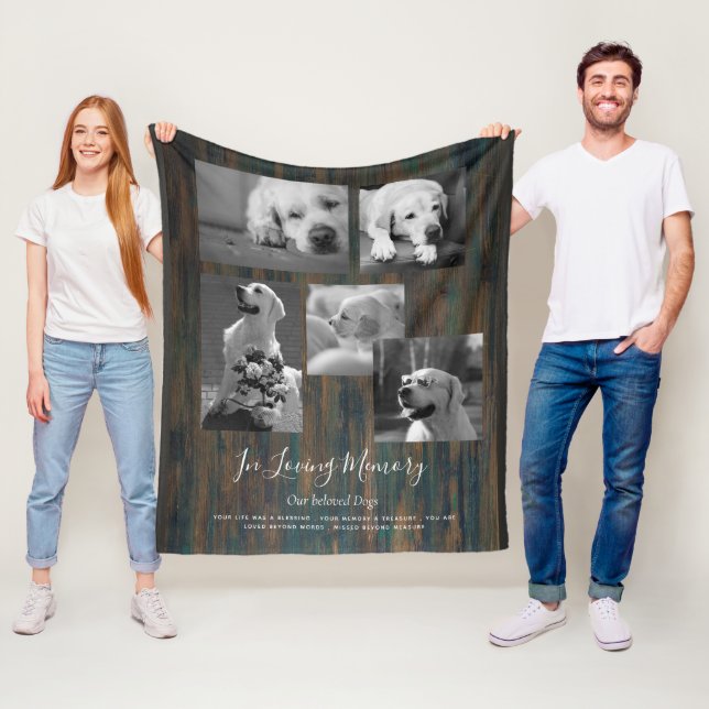 Couverture Polaire Poème cadeau Pet Dog Memorial Keepsaké Photo Colla (En situation)