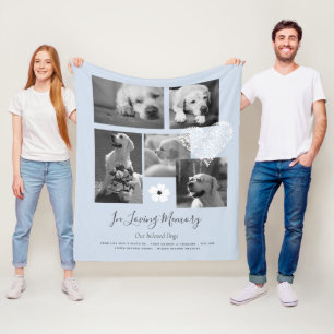 Couverture Polaire Poème cadeau Pet Dog Memorial Keepsaké Photo Colla