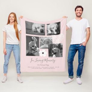 Couverture Polaire Poème cadeau Pet Dog Memorial Keepsaké Photo Colla