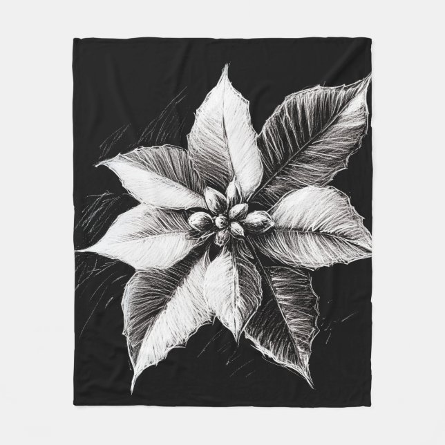 Couverture Polaire Poinsettia fleece blanket (Devant)