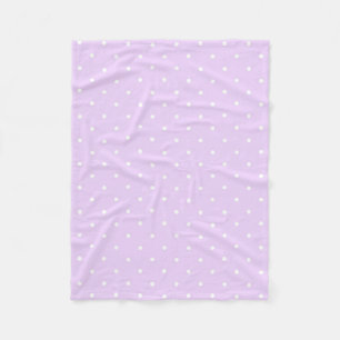 Couverture Polaire Point Blanc Fond Rose Élégant Polka Pointillé