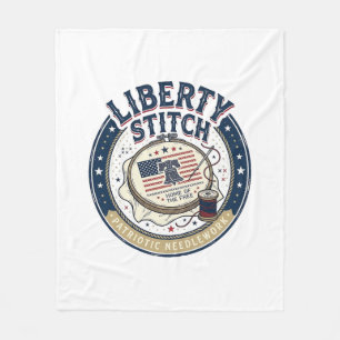 Couverture Polaire Point de Liberty Patriote Broderie Aiguille Patrio