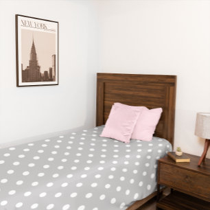 Couverture Polaire Point Polka gris