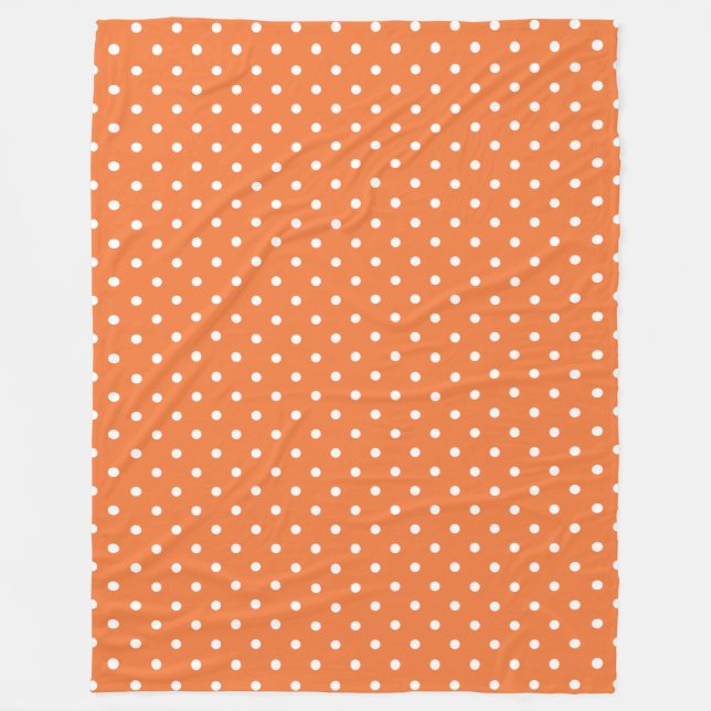 Couverture Polaire Pointe orange et blanc (Devant)