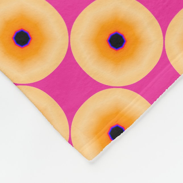 Couverture Polaire Pointe rose Jaune Chic (Coin)