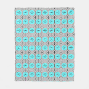 Couverture Polaire Pointes turquoise atomique