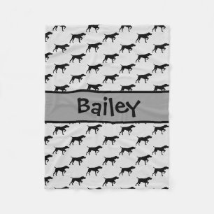 Couverture Polaire Pointeur personnalisé Silhouette de chien