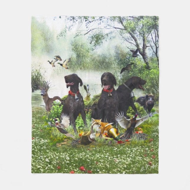 Couverture Polaire Pointeurs allemands à poils courts (Devant)