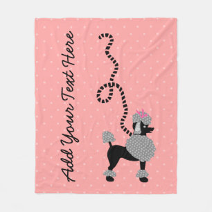 Couverture Polaire Points modernes roses de les années 50 de chien d