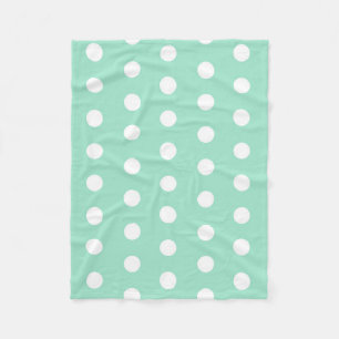 Couverture Polaire Points Poka Verts