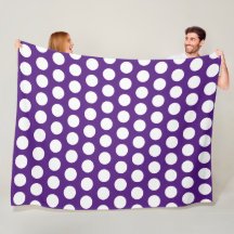Pois blancs géométriques violets clairs