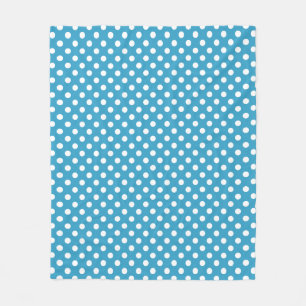 Couverture Polaire Pois blancs sur Arrière - plan bleu Peacock