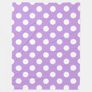 Couverture Polaire Pois blancs sur lilas
