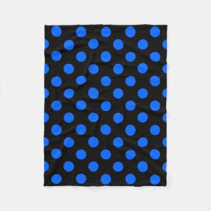 Couverture Polaire Pois bleu et noir