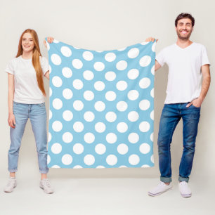 Couverture Polaire Pois Bleus, Motif Pointe Polka, Points, Pointe