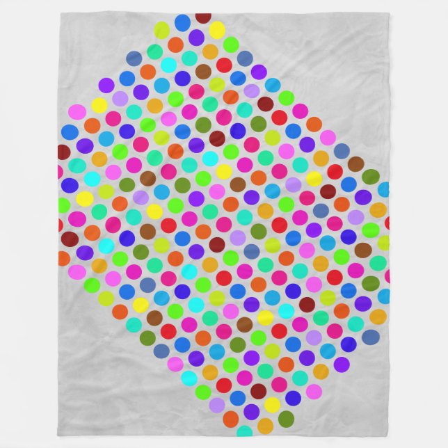 Couverture Polaire Pois couleur Motif + votre backgr. & idées (Devant)