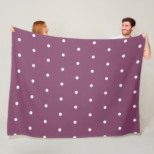 Couverture Polaire Pois géométriques blanc pourpre d'automne