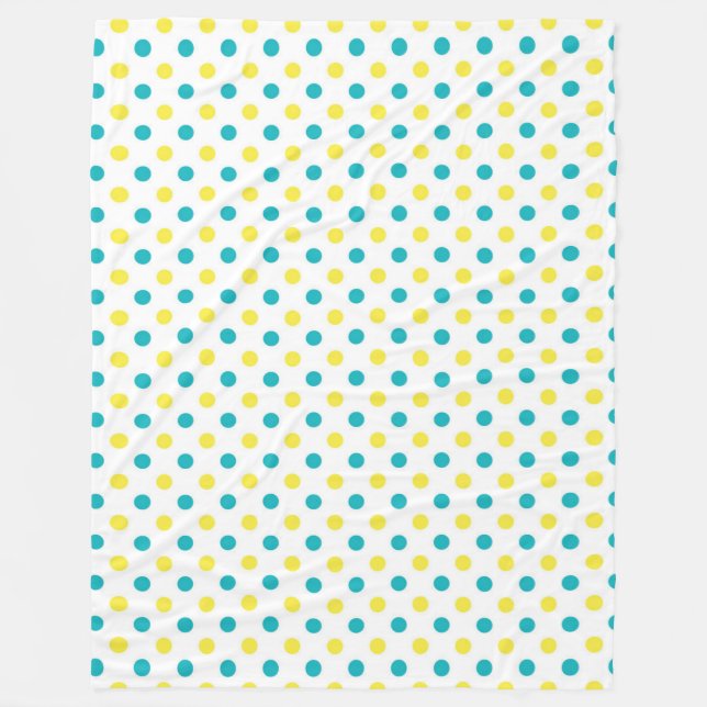 Couverture polaire/Pois jaunes et bleus (Devant)