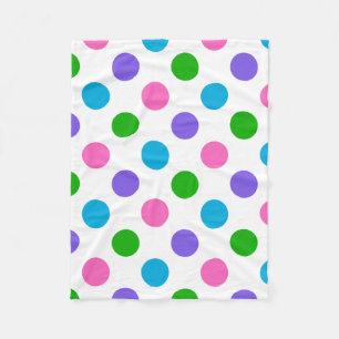 Couverture Polaire Pois multi de couleur