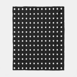 Couverture Polaire Pois noirs et blancs