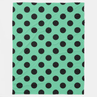 Pois noirs sur vert menthe