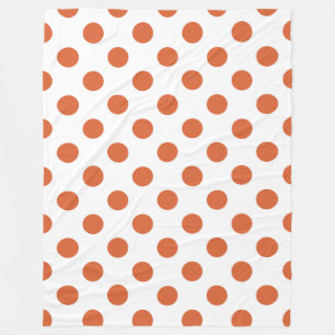 Couverture Polaire pois orange brûlés
