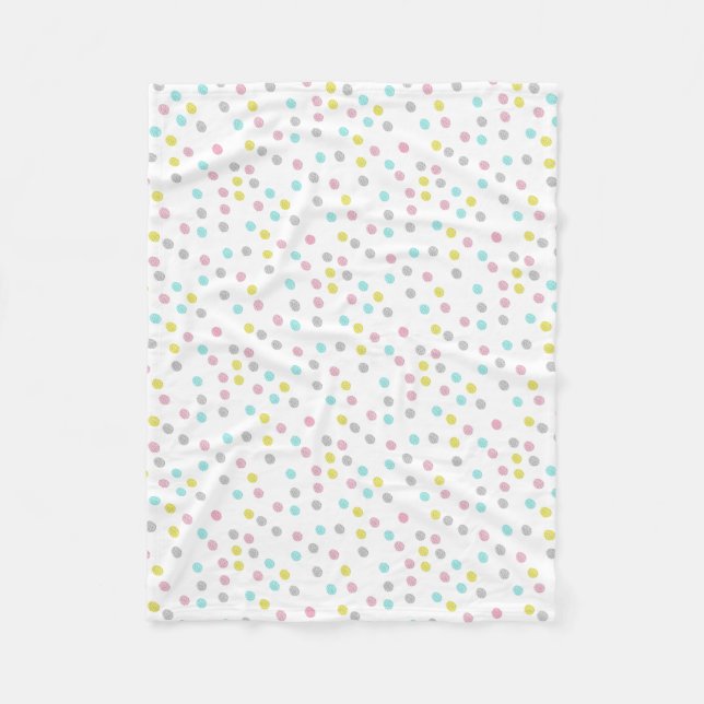 Couverture Polaire Pois pastel (Devant)