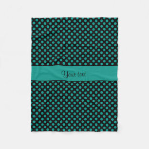 Couverture Polaire Pois turquoise