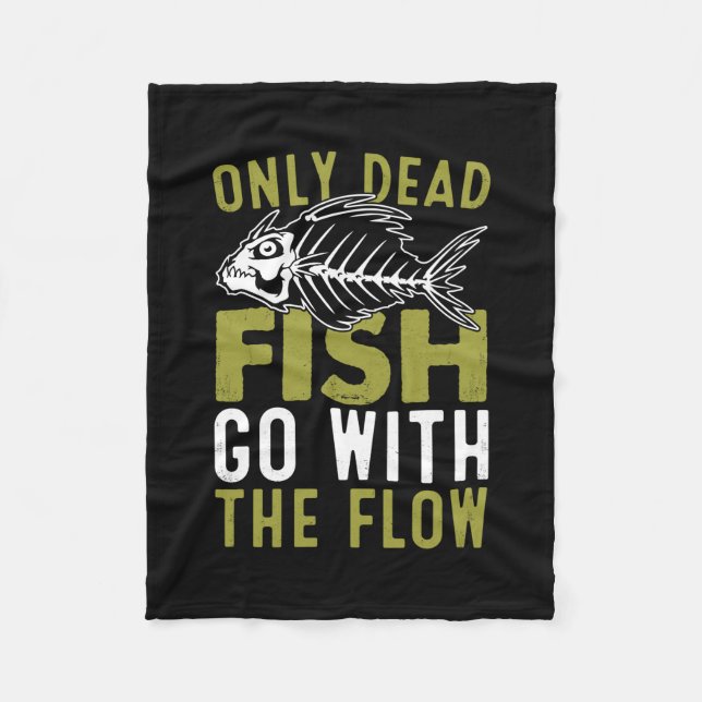 Couverture Polaire Poisson-cadeau Fisher Aller Avec Le Flux (Devant)